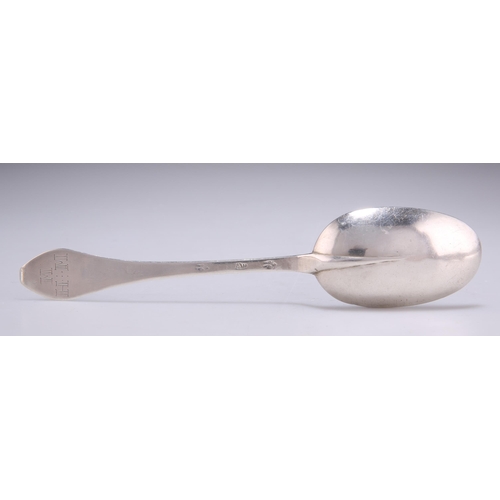 1088 - A RARE GEORGE I SOUTH EASTERN SILVER DOG-NOSE TABLE SPOON by Anthony Dodson, Lewes, c.1715-20, with ... 