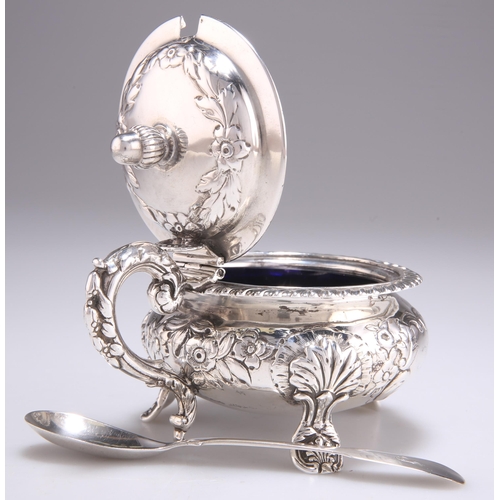 1097 - A WILLIAM IV SILVER MUSTARD POT by Richard Pearce & George Burrows, London 1834, of squat circul... 