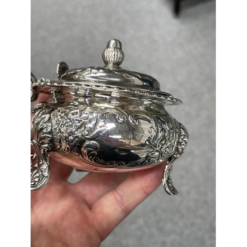 1097 - A WILLIAM IV SILVER MUSTARD POT by Richard Pearce & George Burrows, London 1834, of squat circul... 