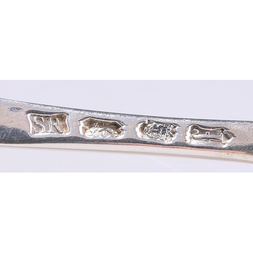 1152 - A GEORGE II SILVER MARROW SCOOP by Samuel Roby, London 1741. 21.5cm long, 1.4 troy ounces