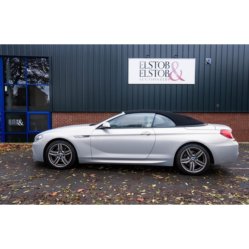 2 - A BMW 6-SERIES CONVERTIBLE CAR, 640i 2011 registration, silver, automatic transmission, 3 litre (297... 