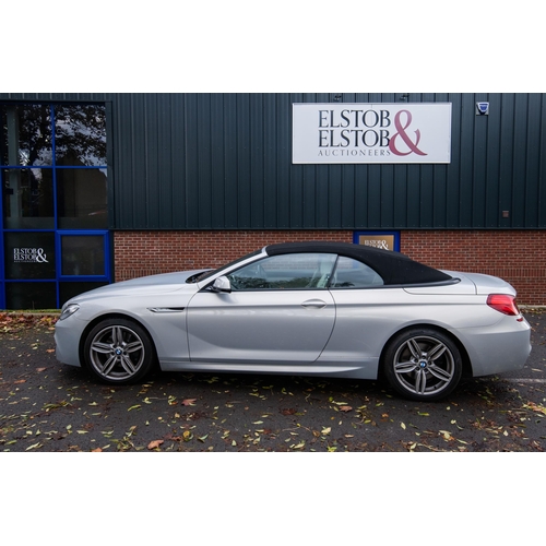 2 - A BMW 6-SERIES CONVERTIBLE CAR, 640i 2011 registration, silver, automatic transmission, 3 litre (297... 