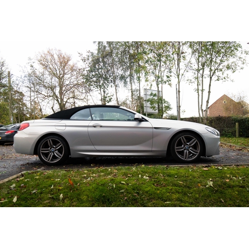 2 - A BMW 6-SERIES CONVERTIBLE CAR, 640i 2011 registration, silver, automatic transmission, 3 litre (297... 