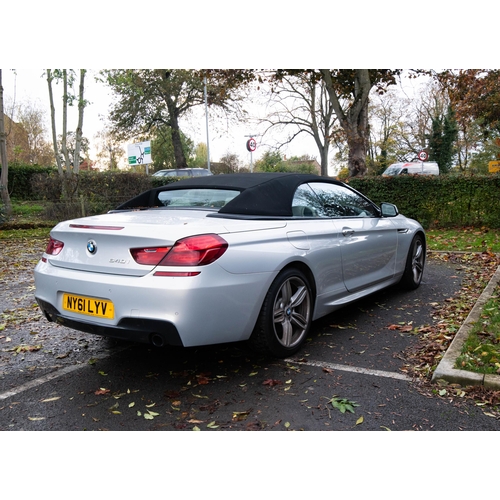 2 - A BMW 6-SERIES CONVERTIBLE CAR, 640i 2011 registration, silver, automatic transmission, 3 litre (297... 