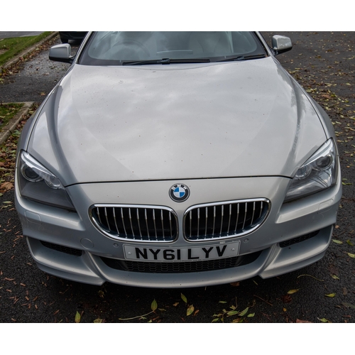 2 - A BMW 6-SERIES CONVERTIBLE CAR, 640i 2011 registration, silver, automatic transmission, 3 litre (297... 