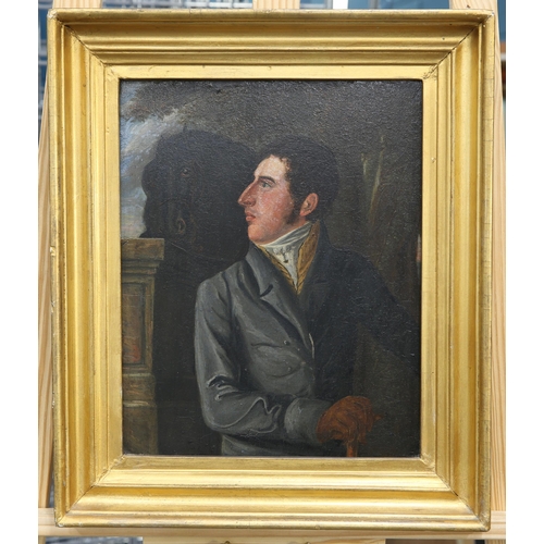 2014 - ENGLISH SCHOOL (19TH CENTURY) THE YOUNG SQUIRE Oil on board
 (28cm x 22cm)