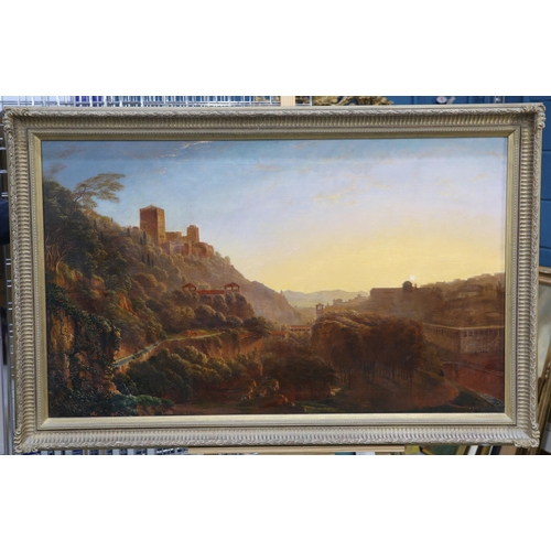 2031 - 19TH CENTURY ENGLISH SCHOOL ITALIANATE LANDSCAPE Possibly monogrammed lower left
Old Christies stenc... 