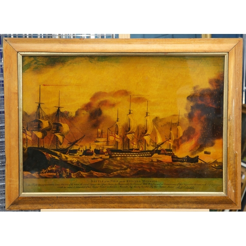 2059 - AFTER ROBERT DODDE (18TH/19TH CENTURY) BATTLE OF THE NILE ON THE ENSUING MORNING Print(43cm x 63cm)... 