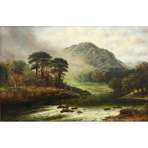 2074 - WILLIAM JAMES SMITH CRAMPTON (BRITISH 1855-1935) HIGHLAND CATTLE IN A SCOTTISH LANDSCAPE Signed
Oil ... 