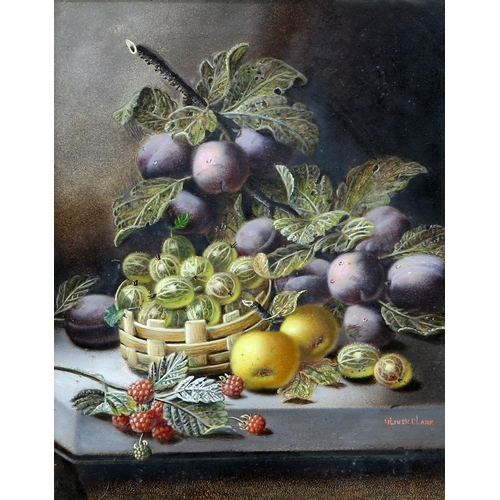 2082 - OLIVER CLARE (1853-1927) A PAIR OF STILL LIFES OF FRUIT Both signed
Oil on board(34cm x 27cm)Qty: (2... 