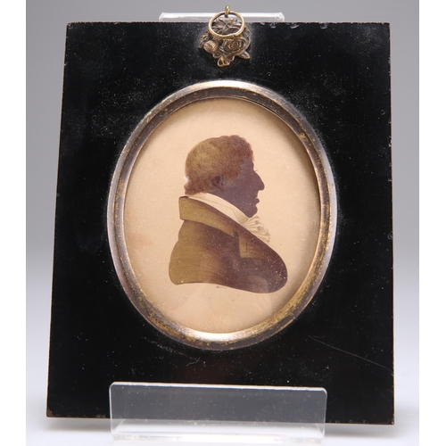 2083 - EDWARD FOSTER (1762-1864) PORTRAIT SILHOUETTE OF A GENTLEMAN Signed
Watercolour with gold
 (8.5cm x ... 