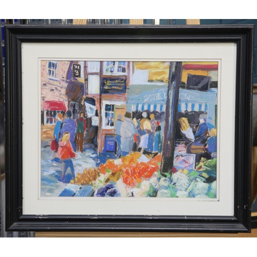 2124 - ‡ JOHN HOLT (BORN 1949) YORK MARKET Signed
Pastel(35cm x 45cm)