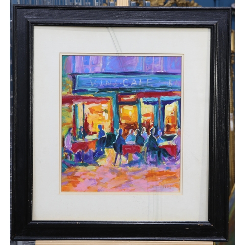 2129 - ‡ JOHN HOLT (BORN 1949) CAFE Signed
Pastel(40cm x 35cm)