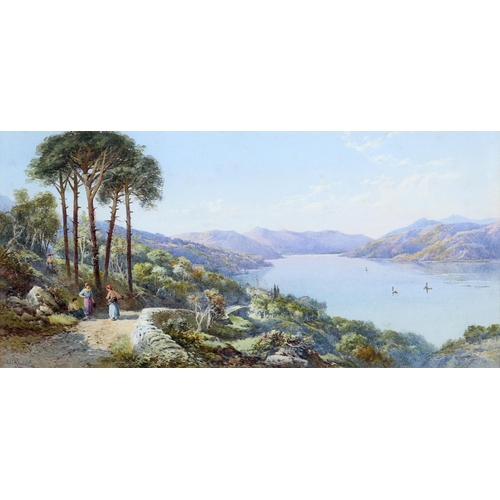 2140 - CHARLES ROWBOTHAM (1856-1921) ITALIAN LAKE VIEW Signed and dated 1890
Watercolour(29.5cm x 60cm)... 