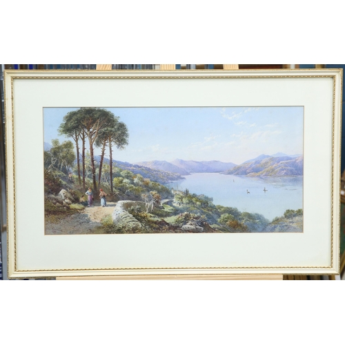 2140 - CHARLES ROWBOTHAM (1856-1921) ITALIAN LAKE VIEW Signed and dated 1890
Watercolour(29.5cm x 60cm)... 