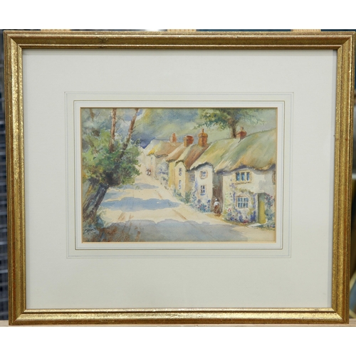 2142 - ‡ ARTHUR SPOONER NSA VPNSA RBA (1873-1962) A SUNNY VILLAGE STREET Signed
watercolour(16.5cm x 24cm)... 