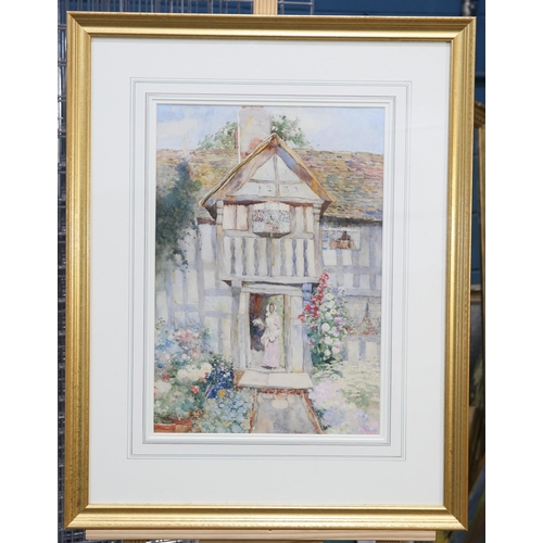 2155 - DAVID WOODLOCK (1842-1929) OUTSIDE THE MANOR HOUSE Signed
watercolour(50cm x 34cm)... 