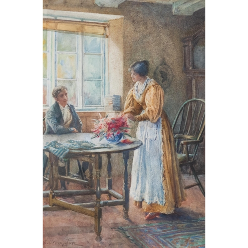 2160 - JAMES SHAW CROMPTON R.I (1853-1916) QUIET INTERLUDE Signed
Watercolour
 (29cm x 20cm)... 