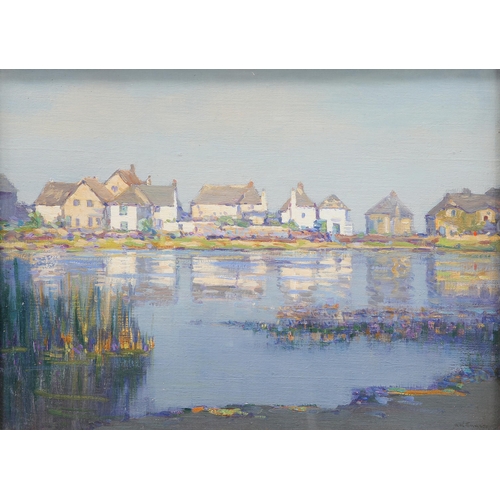 2162 - AUGUSTUS WILLIAM ENNESS (1876-1948) VIEW OF OLD BOSHAM HARBOUR Signed
Oil on board