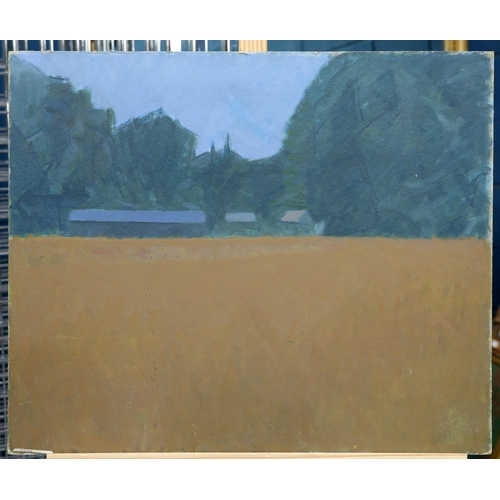 2163 - ‡ JAMES ANTHONY BETTS (1896-1980) WELSH LANDSCAPE, CADER IDRIS Oil on board, study of a cornfield ve... 