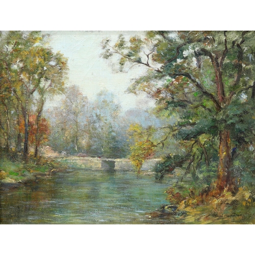 2164 - ALEXANDER J RUMMLER (AMERICAN 1867-1959) GOOD WIVES RIVER Signed and labelled verso
Oil on canvas la... 