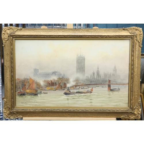 2169 - SIR HUBERT MEDLYCOTT (1841-1920) WESTMINSTER FROM LAMBETH Signed and dated 1907
Watercolour(39cm x 6... 