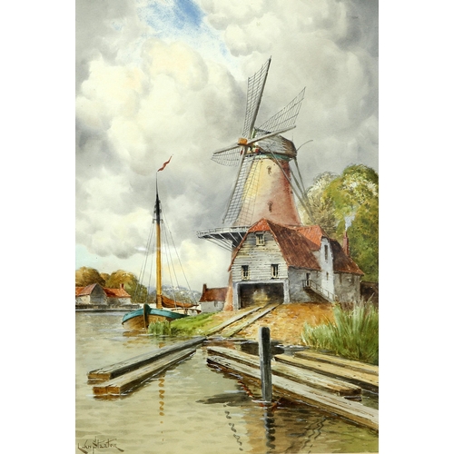 2170 - LOUIS VAN STAATEN (1836-1909) THE WINDMILL BOAT HOUSE Signed
Watercolour(59cm x 40cm)... 