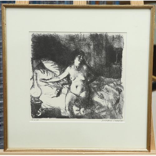 2177 - ‡ AFTER BERNARD DUNSTON (1920-2017) NUDE BY LAMPLIGHT Signed lithograph 15/50
 
 (24.5cm x 26cm)Exhi... 