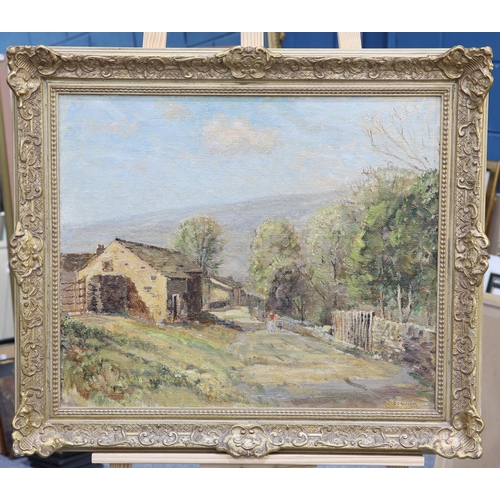 2184 - ‡ GORDON CLIFFORD BARLOW (BRITISH 1913-2004) KETTLEWELL Signed
Oil on board(50cm x 61cm)... 