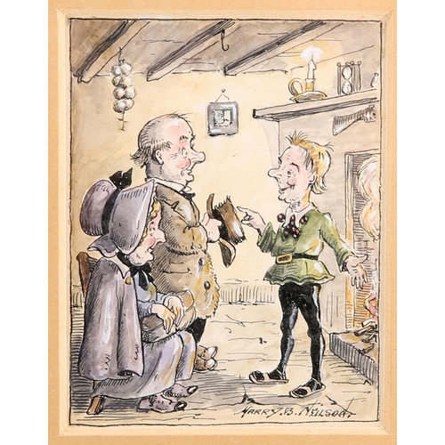 2203 - HARRY B NEILSON (1861-1941) 'LARDY DARDY' Signed and inscribed verso
Pen, ink and watercolour
 (9cm ... 