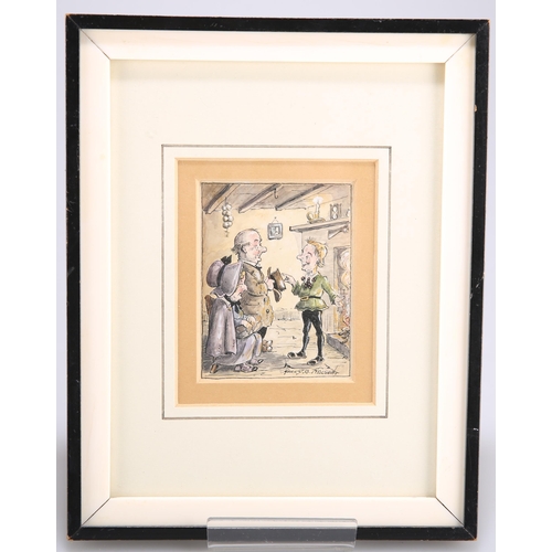 2203 - HARRY B NEILSON (1861-1941) 'LARDY DARDY' Signed and inscribed verso
Pen, ink and watercolour
 (9cm ... 