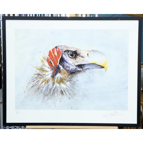 2204 - ‡ J POOLE (CONTEMPORARY) VULTURE Signed Artists Proof number 2
Coloured lithograph(59cm x 75cm)... 