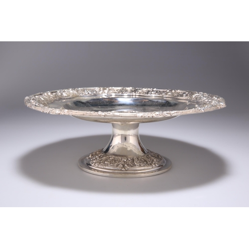 380 - A RENAISSANCE REVIVAL SILVER TAZZA by George Lambert, London 1898, the dished top chased with a bord... 