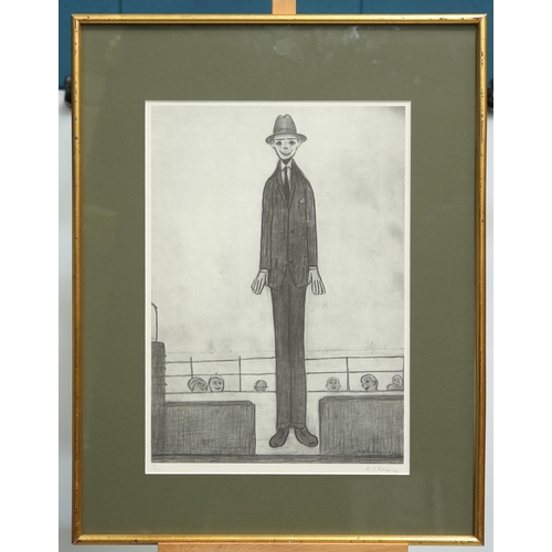 556 - ‡ AFTER LAURENCE STEPHEN LOWRY (1887-1976) THE TALL MAN Limited edition print numbered 111/249, bear... 