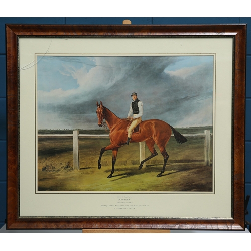 558 - AFTER JOHN FREDERICK HERRING SNR (1795-1865) A PAIR OF PRINTS OF RACE HORSES Framed and glazed print... 