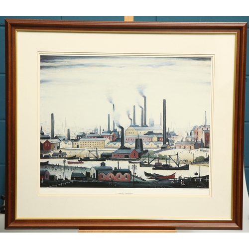 562 - ‡ AFTER LAURENCE STEPHEN LOWRY (1887-1976) A RIVER BANK Limited edition print numbered 33/850(41cm x... 