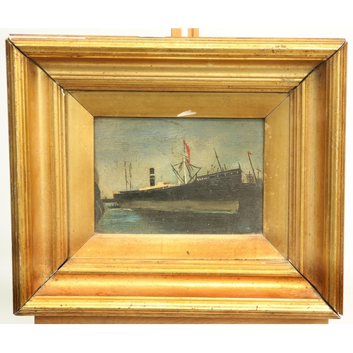 576 - LATE 19TH/EARLY 20TH CENTURY ENGLISH SCHOOL THE GISCARE Oil on canvas
 (11.5cm x 16.5cm)... 