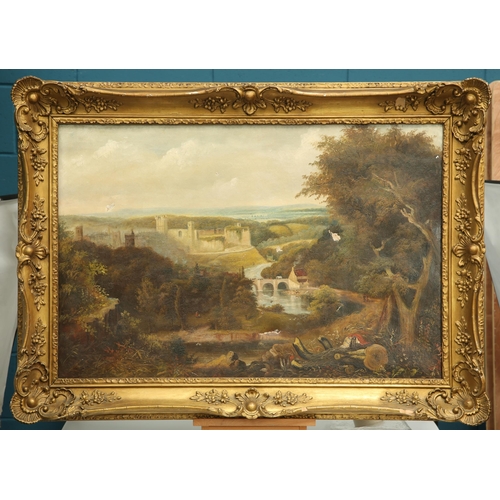 586 - CIRCLE OF EDMUND H NEIMANN (1841-1910) VIEW OF RICHMOND Oil on canvas(60cm x 90cm)... 