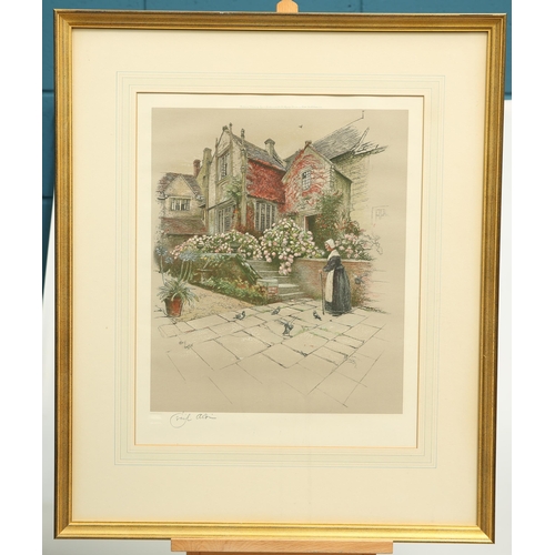 617 - AFTER CECIL ALDIN (1870-1935) THREE SIGNED COUNTRY VILLAGE VIEWS Signed in pencil
Prints (46cm x 36c... 