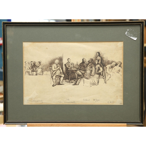 623 - GEORGE ADOLPHUS STOREY (1834-1919) COUNTRY PARTY Signed GAS
Ink and wash
Provenance: Purchased at Th... 