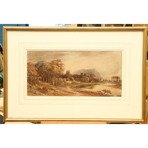 639 - JOHN VARLEY (1778-1842) A RUINED CASTLE IN A WOODED LANDSCAPE Signed and indistinctly dated
Watercol... 