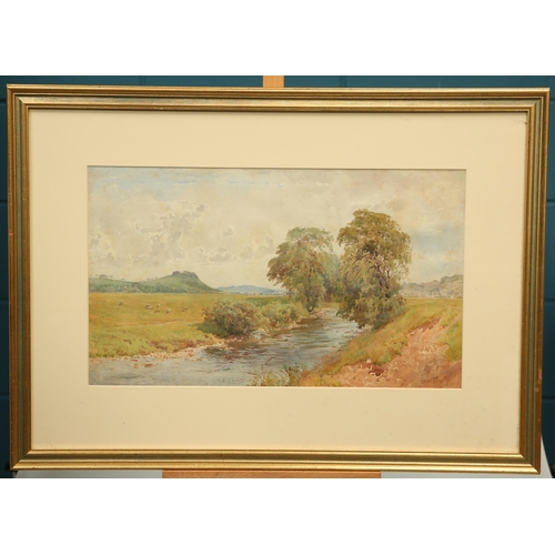 660 - CUTHBERT RIGBY (1850-1935) RIVER LANDSCAPE Signed
Watercolour(29cm x 49.5cm)... 