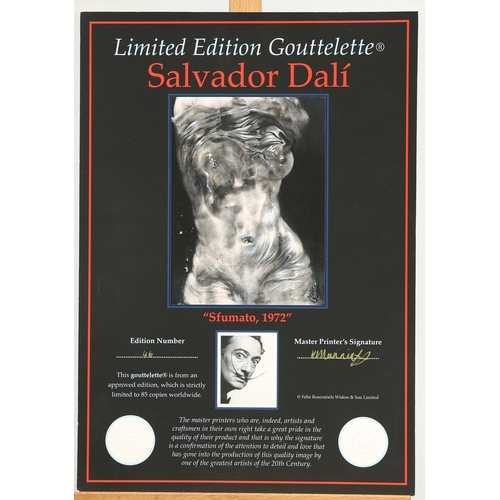 663 - ‡ AFTER SALVADOR DALI (1904-1989) SFUMATO 1972 Limited edition Gouttelette print numbered 46/95
 (77... 