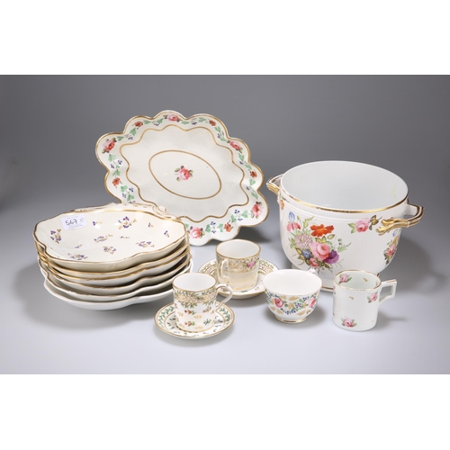 88 - A COLLECTION OF 19TH CENTURY DERBY AND WORCESTER CHINA including dessert dishes, cachepot, etc. (14)... 