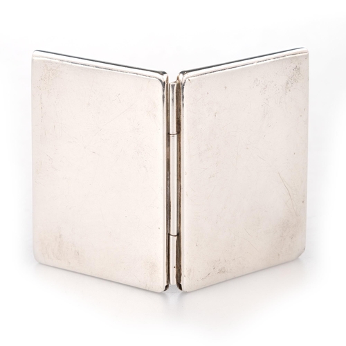 193 - TIFFANY & CO: AN AMERICAN STERLING SILVER DOUBLE PHOTOGRAPH FRAME London import mark, 1991, hinged p... 