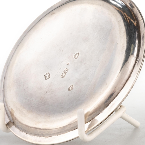 221 - A GEORGE III SILVER GOBLET STAND by William Plummer, London 1781, circular, with beaded edge, engrav... 