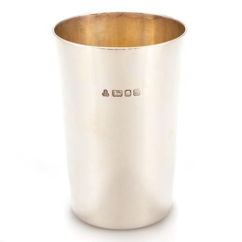 232 - AN ELIZABETH II SILVER BEAKER by Solomon Joel Phillips, London 1996, of plain tapering cylindrical f... 