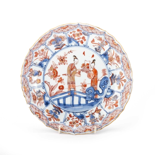 218 - FOUR CHINESE IMARI PLATES, KANGXI (1662-1722) three with the remnant of a wax seal bearing DUVEEN LI... 