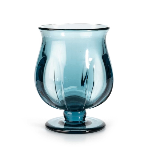 22 - ELIS BERGH FOR KOSTA, THREE BLUE GLASS VASES, CIRCA 1930S including a tapering vase gilt-decorated w... 