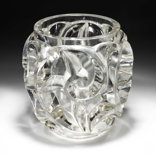 27 - RENÉ LALIQUE (FRENCH, 1860-1945), A 'TOURBILLONS' VASE, DESIGNED 1926 clear glass, signed R. LALIQUE... 